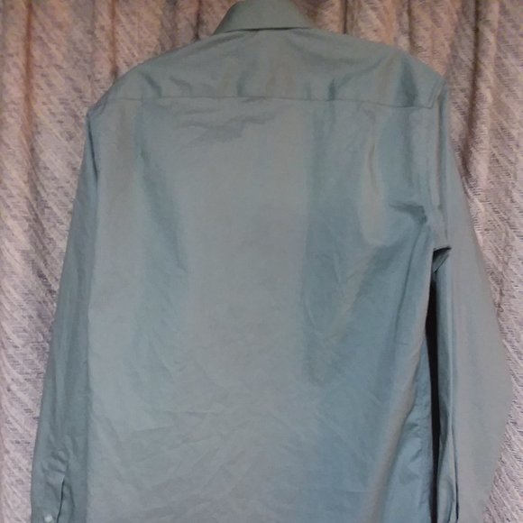 Mens Claiborne Modern Fit Button Down Dress Shirt - 14.5 - Green - Picture 3 of 6